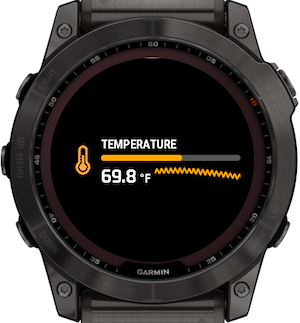 Garmin temperature widget hot sale