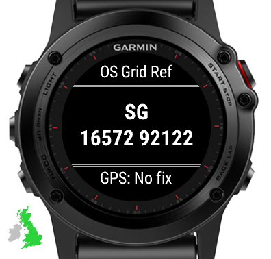 Gps watch shop with grid coordinates