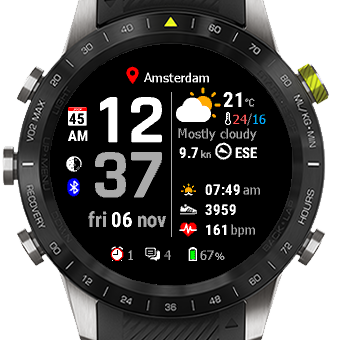 Neat watchface Garmin Connect IQ