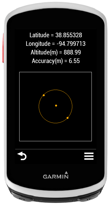 GPS Accuracy Garmin Connect IQ