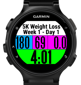 garmin vivoactive run walk intervals