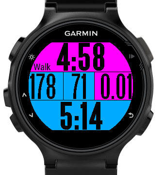 garmin vivoactive run walk intervals