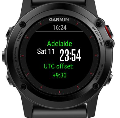 Garmin Dual Timezone Watch Face