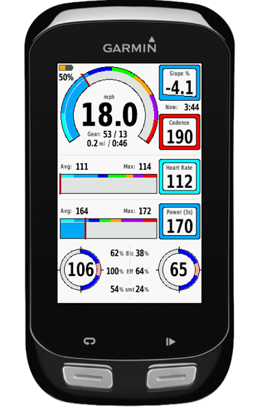 Cycling Dashboard with Power Meter | Garmin Connect IQ