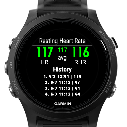 Garmin vivoactive 3 discount resting heart rate