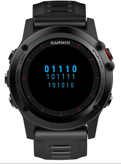 Binary Watch Garmin Connect IQ