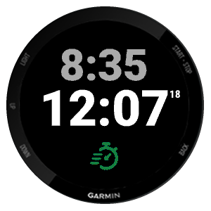 Stopwatch Widget Stop and Go Garmin Connect IQ