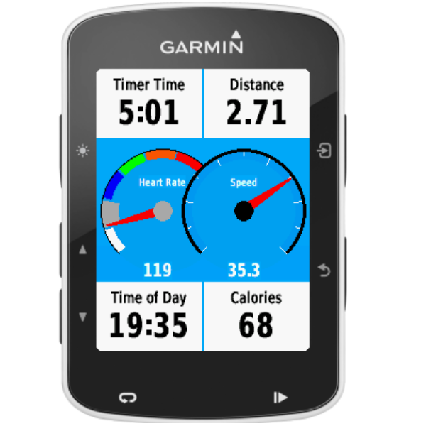 garmin 520 heart rate display