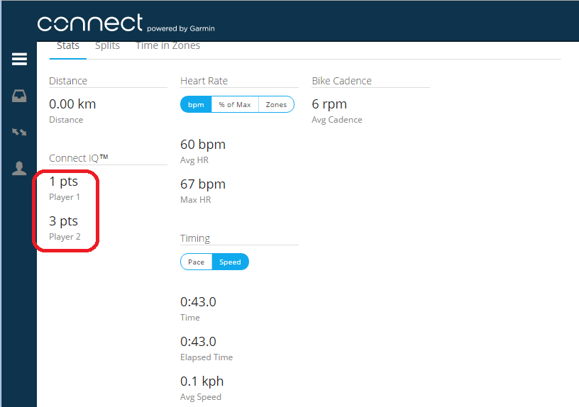 Squash App Garmin Connect IQ