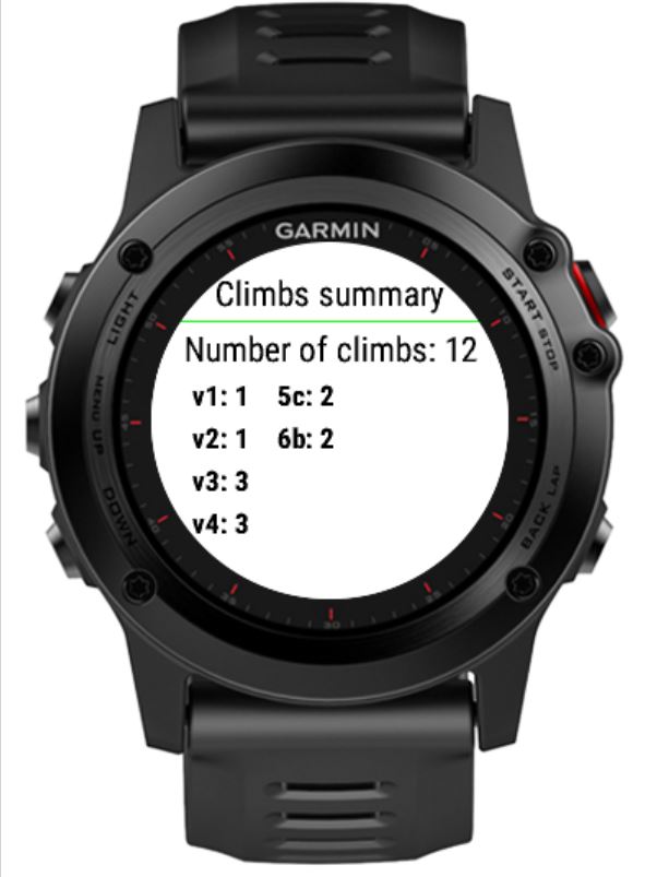 garmin fenix 5 climbing