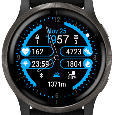 Garmin watch hotsell face with seconds