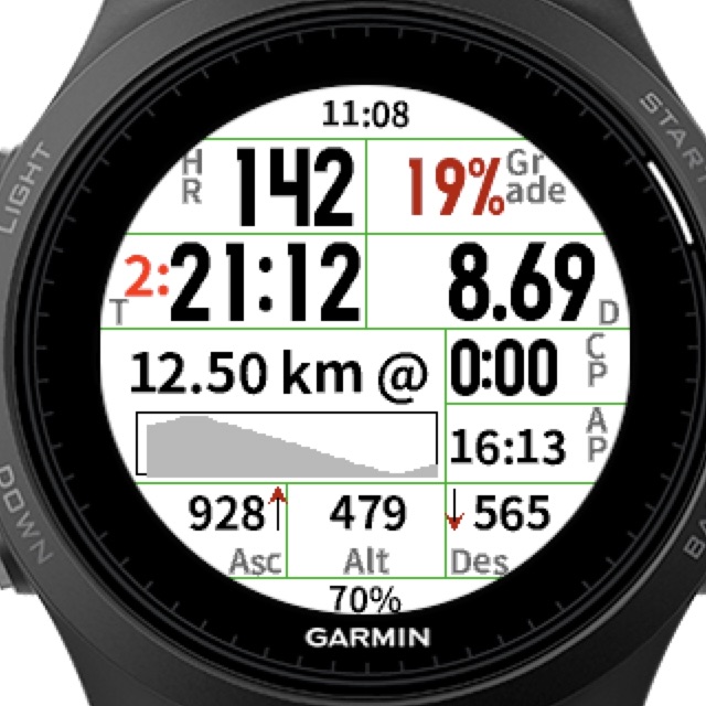 DataField for Hike Garmin Connect IQ