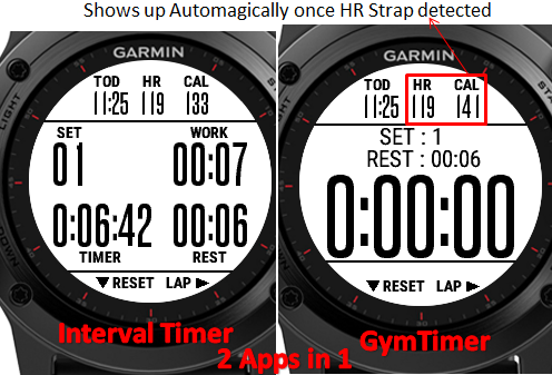 Garmin 235 store interval timer