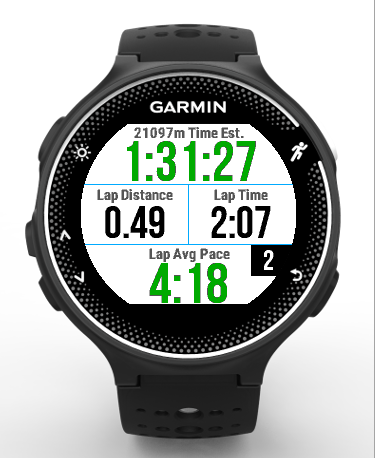 Garmin forerunner shop 235 lap button