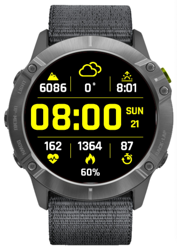 Garmin watch hotsell face with temperature