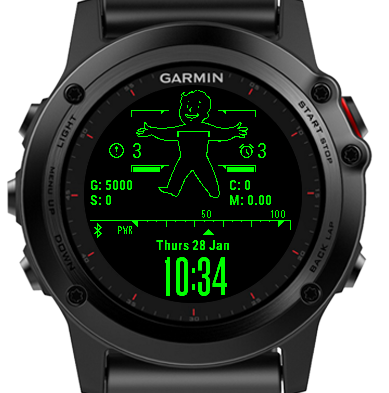garmin fenix 5 analog watch face