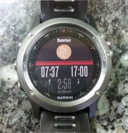 garmin fenix 5 sunrise sunset times