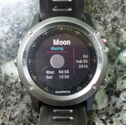 garmin fenix 5 sunrise sunset times