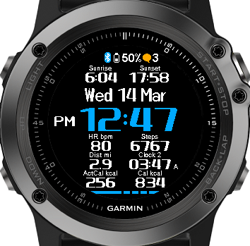 SeiWatchFace3 (only 64kB Memory Devise ) | Garmin Connect IQ