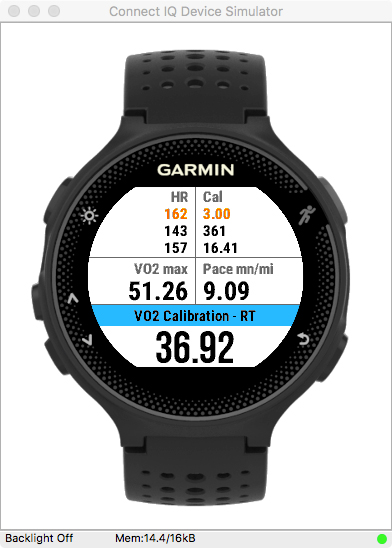 vo2max garmin vivoactive hr