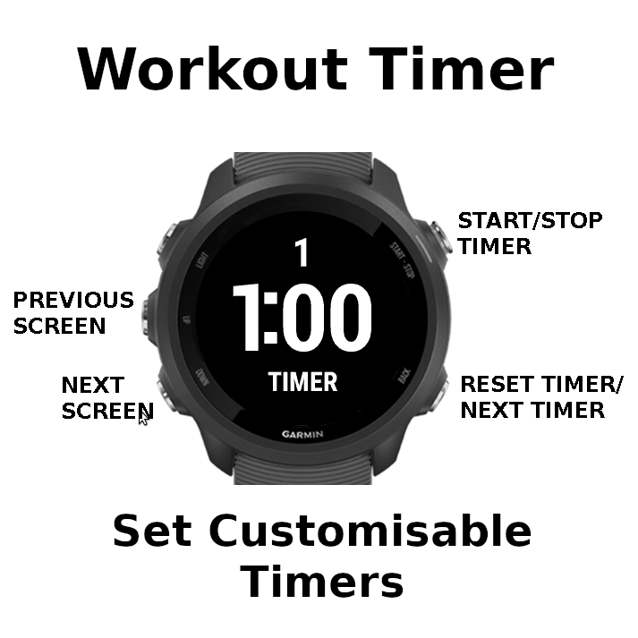 Garmin store forerunner timer