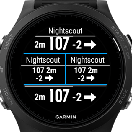 NightscoutData2 NS xDrip CGM data field Garmin Connect IQ