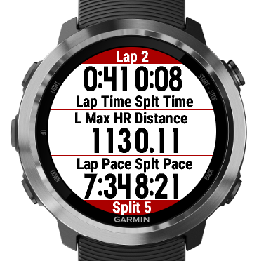 Lap pace online garmin