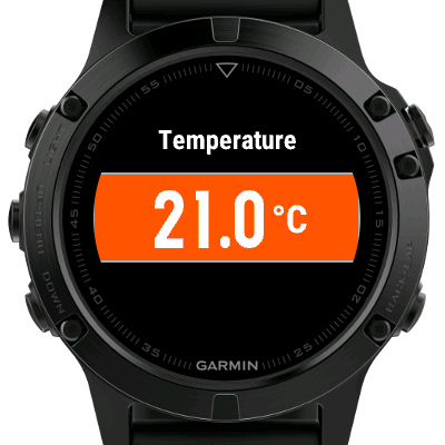 Garmin 2024 temperature widget