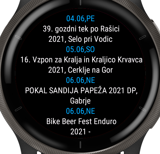 Garmin vivoactive 4 calendar hot sale