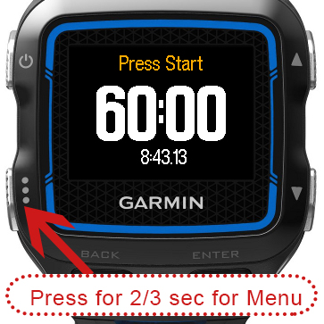 Garmin forerunner discount 235 countdown timer