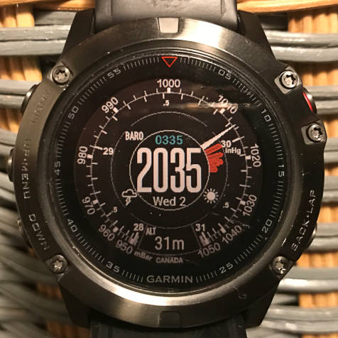 Barometer Watch Face Garmin Connect IQ