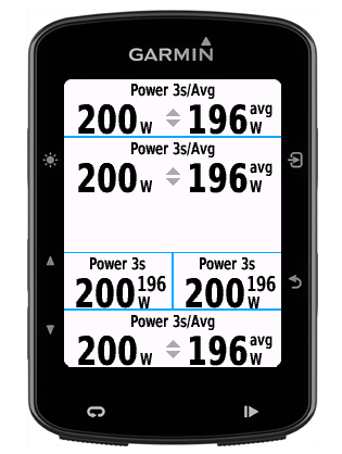 Garmin 520 cheap power display