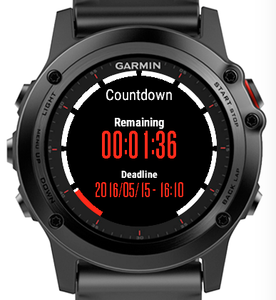 garmin forerunner 235 countdown timer