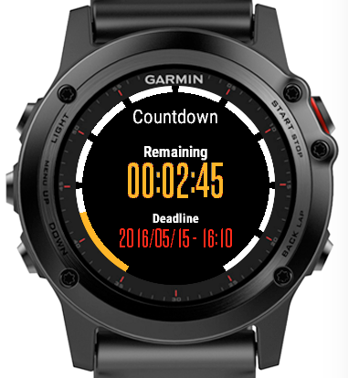 garmin 235 countdown timer
