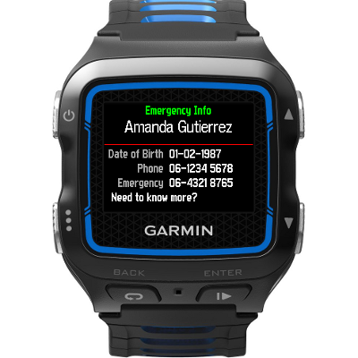 garmin vivoactive 3 emergency