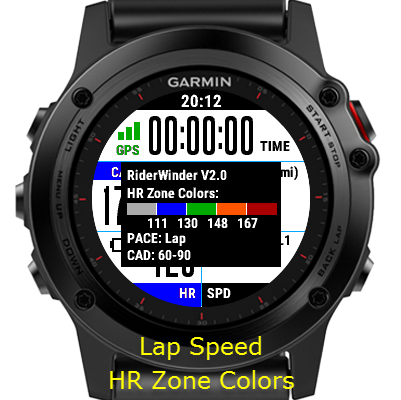 Rider Window Ver 2.0 Lap Speed added Garmin Connect IQ