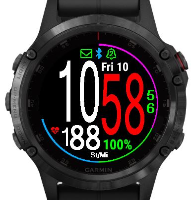 Garmin watch face on sale with heart rate