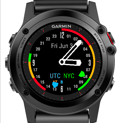 Garmin fenix 5 24 hour time on sale