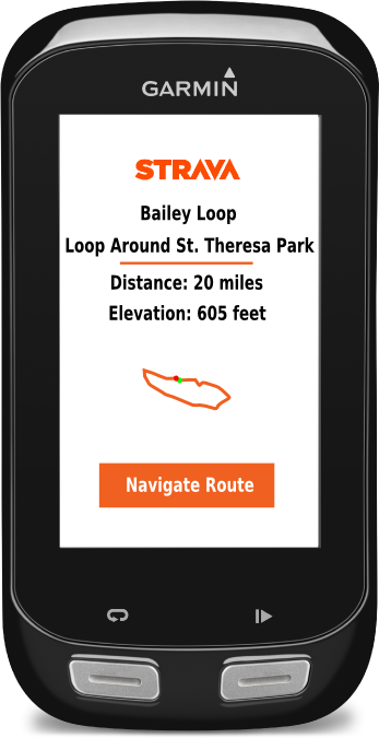 garmin edge 130 strava routes