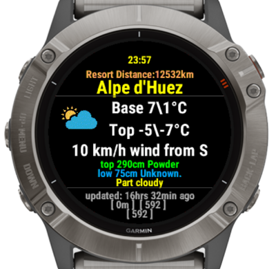 Garmin hot sale weather widget