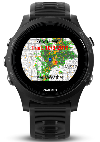 Weather Radar Widget w Free 21 Day Trial Garmin Connect IQ