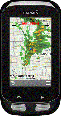 Weather radar 2025 widget garmin