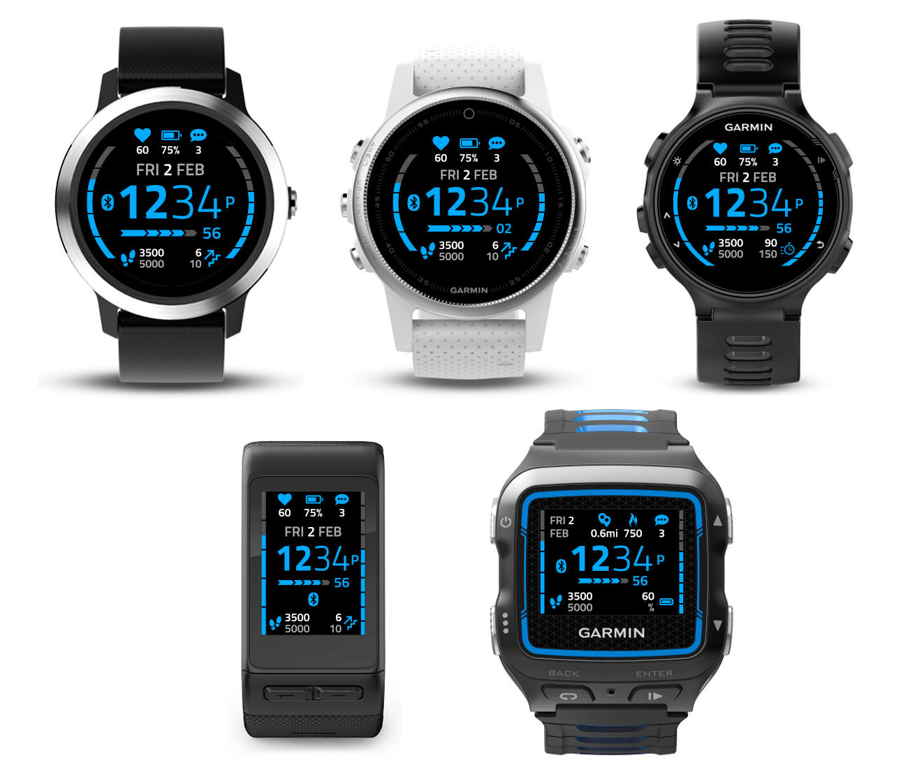 Change garmin watch face in app