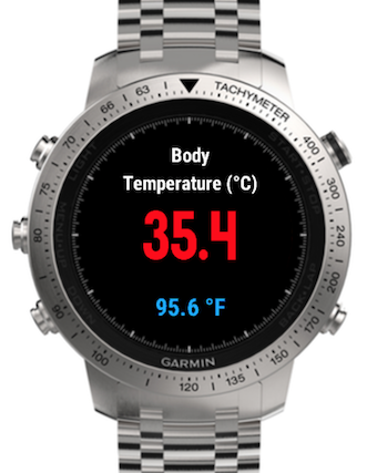 Body Temperature Garmin Connect IQ