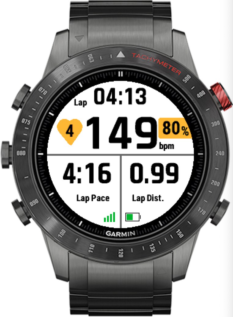 Lap best sale pace garmin