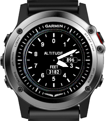 Garmin watch with store barometric altimeter