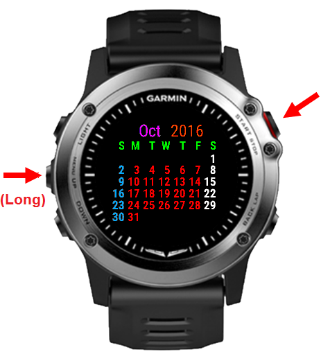 Calendar Garmin Connect IQ