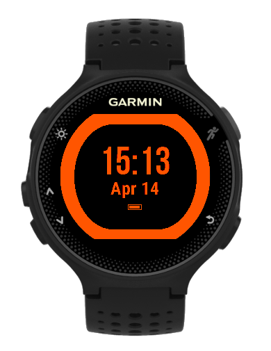 Change watch face 2025 garmin forerunner 235