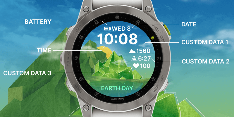 Earth Day 2 Garmin Connect IQ