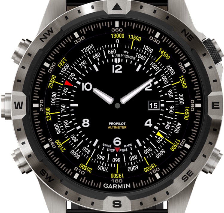 Garmin watch store with barometric altimeter